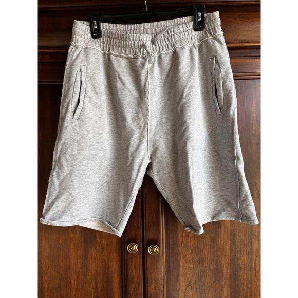 All Saints Shorts Mens M Gray Drawstring 100% Cotton Sweat Logo - Picture 1 of 7
